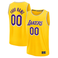 Fenge Custom LA.Lakers Gold Fast Break Stitched Jerseys - Icon Edition