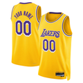 Fenge Custom LA.Lakers Gold Swingman Stitched Jerseys - Icon Edition