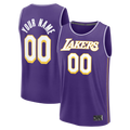 Fenge Custom LA.Lakers Purple Fast Break Stitched Jerseys - Icon Edition