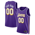 Fenge Custom LA.Lakers Purple Swingman Stitched Jerseys - Statement Edition