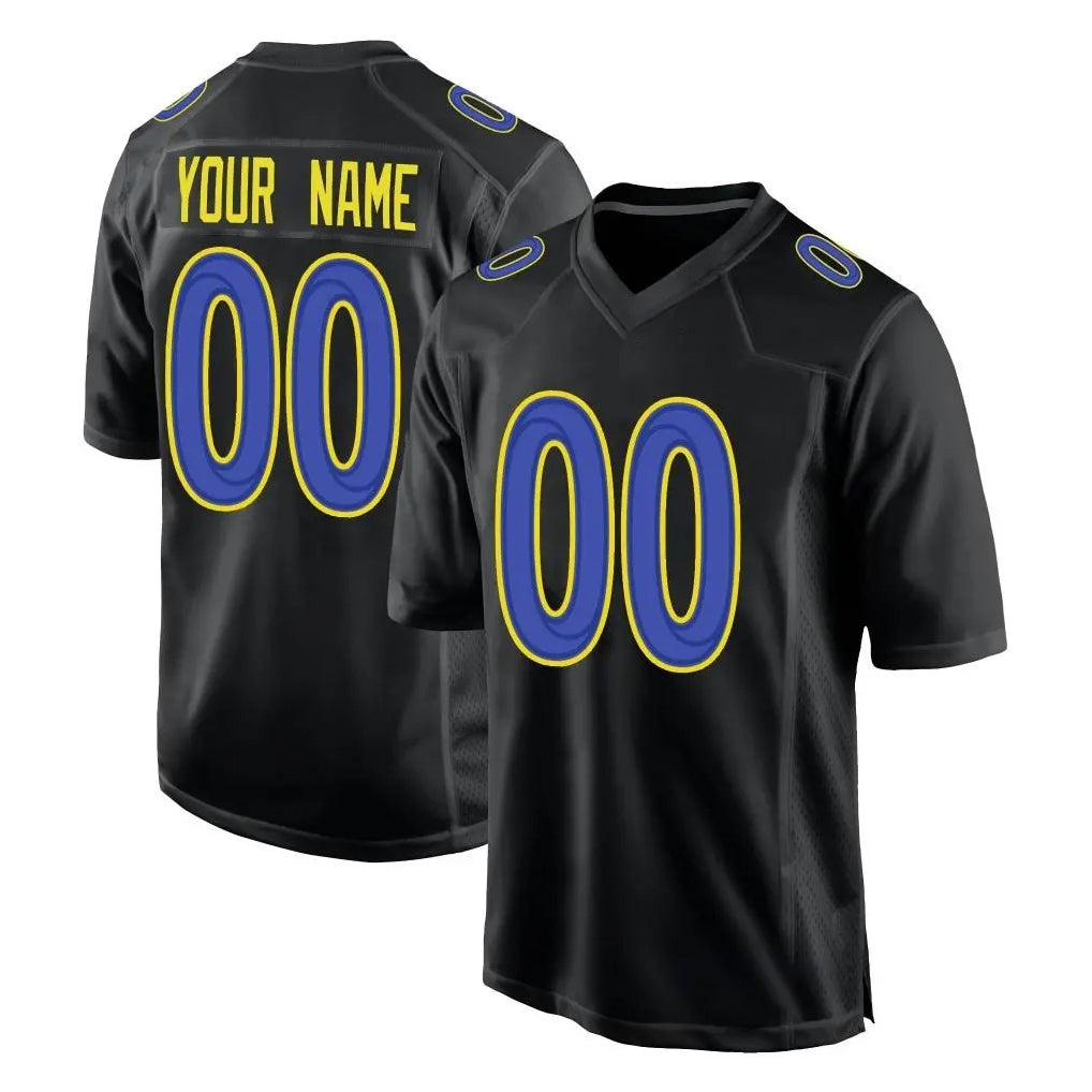 Fenge Custom LA.Rams Black Fashion Limited Home Game Any Name & Numbers Stitched Jerseys