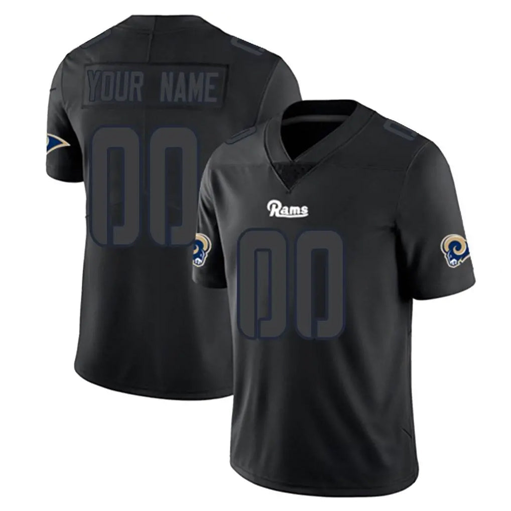 Fenge Custom LA.Rams Black Impact Limited Home Game Any Name & Numbers Stitched Jerseys