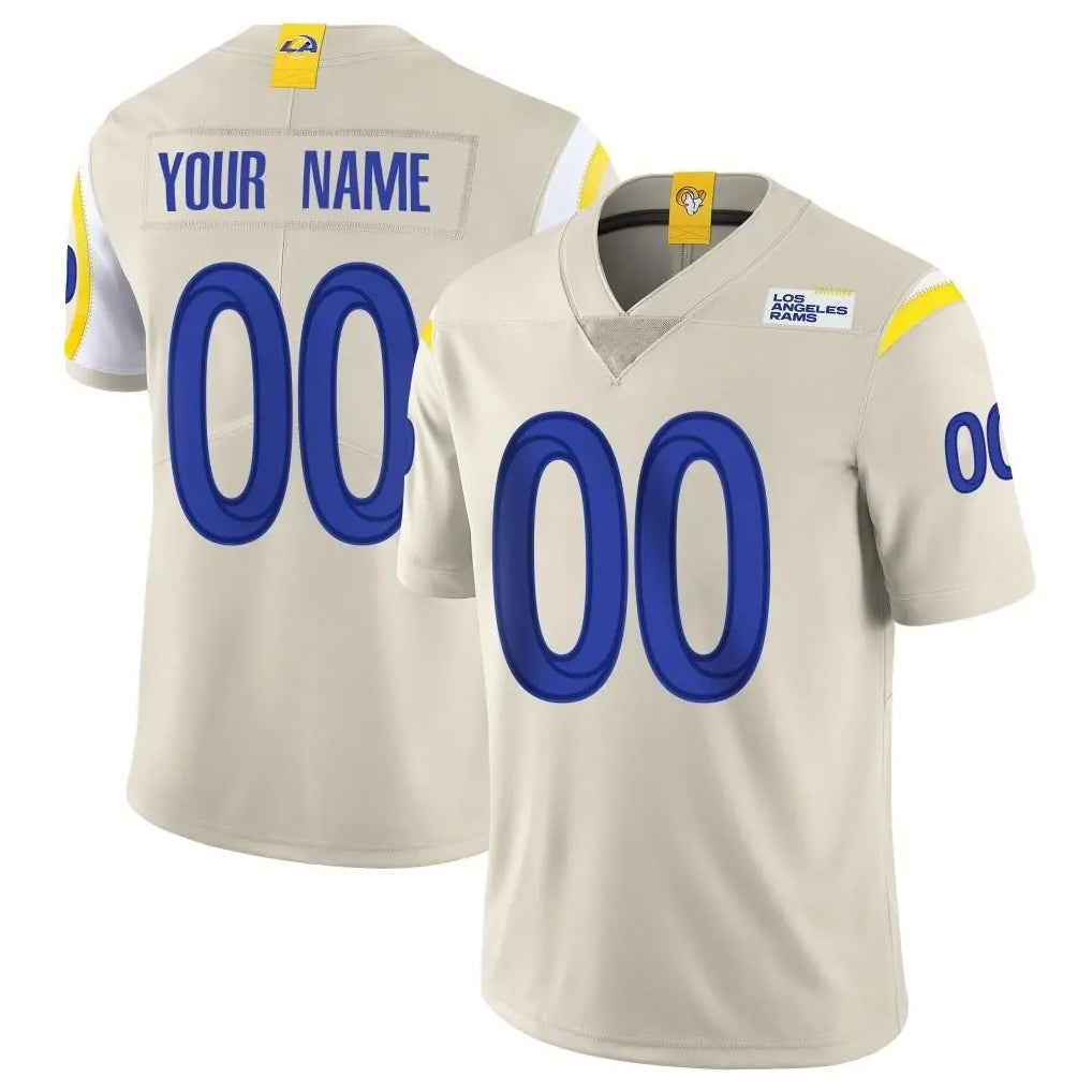 Fenge Custom LA.Rams Bone Limited Vapor Home Game Any Name & Numbers Stitched Jerseys