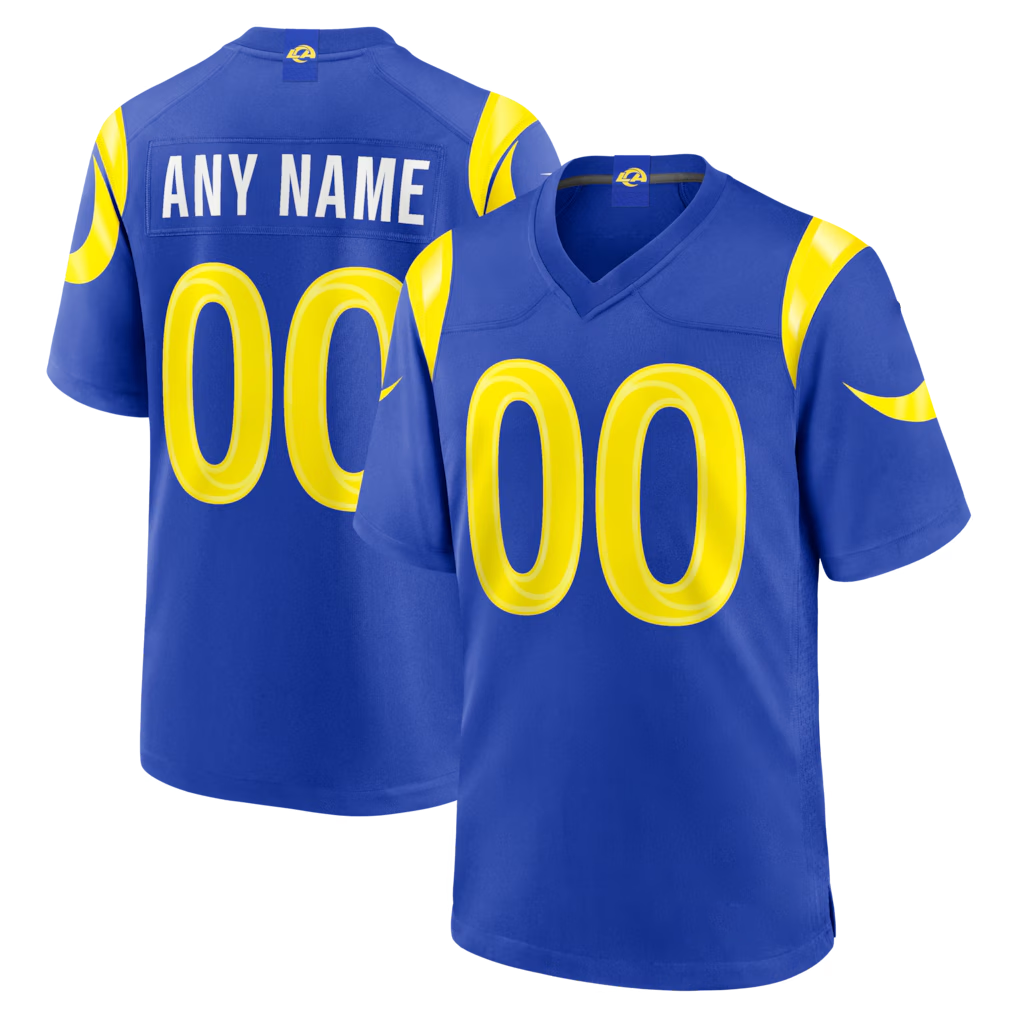 Fenge Custom LA.Rams Royal Game Stitched Jerseys