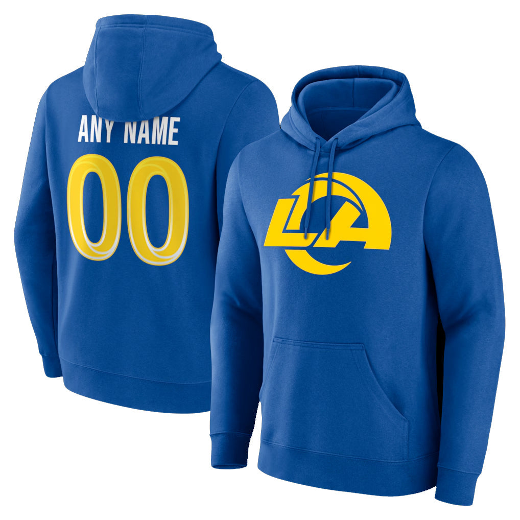 Fenge Custom LA.Rams Royal Pullover Hoodie Limited Game Any Name & Numbers Stitched Jerseys