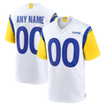 Fenge Custom LA.Rams White Alternate Stitched Jerseys