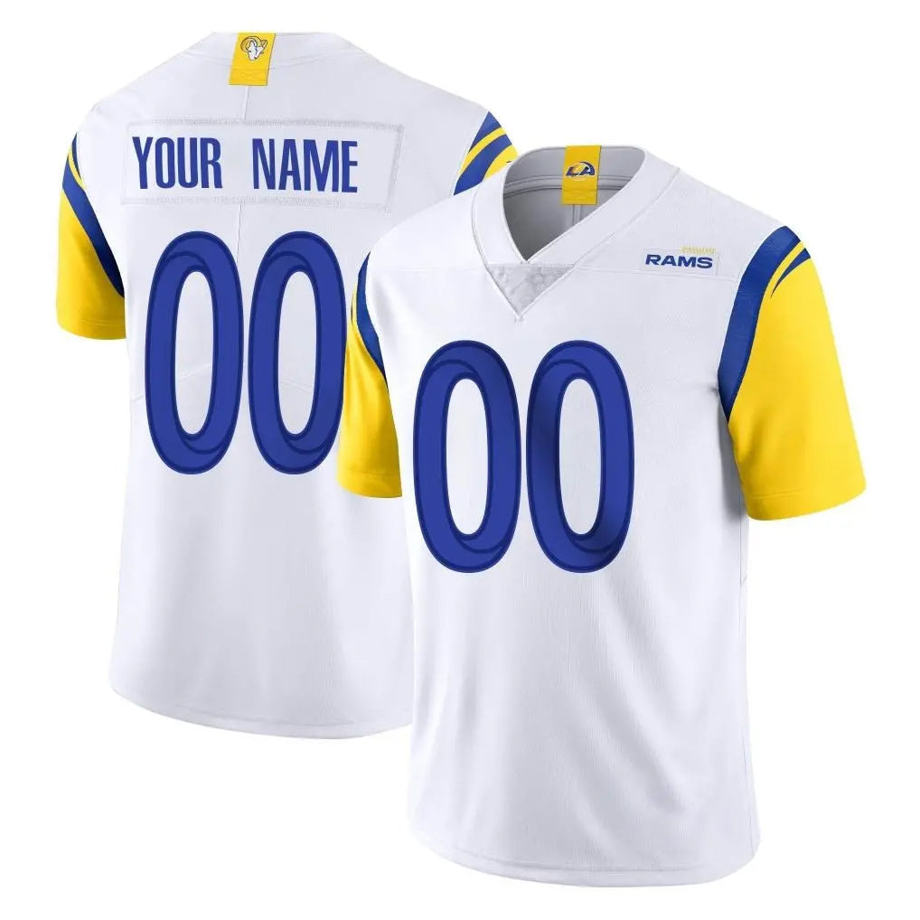 Fenge Custom LA.Rams White Limited Vapor Untouchable Home Game Any Name & Numbers Stitched Jerseys