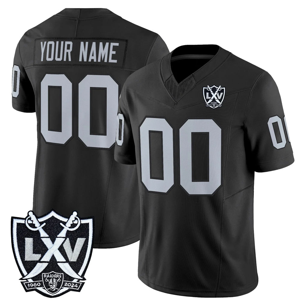 Fenge Custom LV.Raiders Black 2026 Vapor Limited Home Game Any Name & Numbers Stitched Jerseys