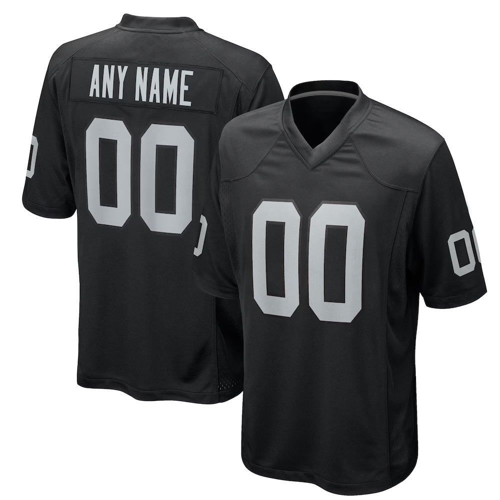 Fenge Custom LV.Raiders Black Home Game Stitched Jerseys