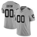Fenge Custom LV.Raiders Gray Limited Vapor F.U.S.E. Home Game Stitched Jerseys