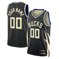 Fenge Custom M.Bucks Black 2022-23 Swingman Jerseys - Statement Edition