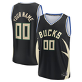 Fenge Custom M.Bucks Black Fast Break Jerseys - Statement Edition