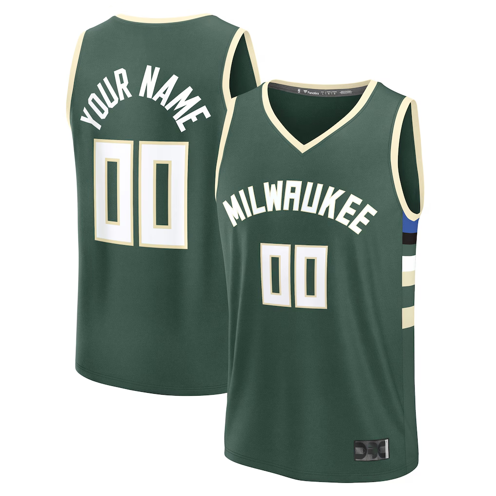 Fenge Custom M.Bucks Green Fast Break Jerseys - Icon Edition