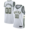 Fenge Custom M.Bucks White 2020-21 Swingman Custom Jerseys - Association Edition