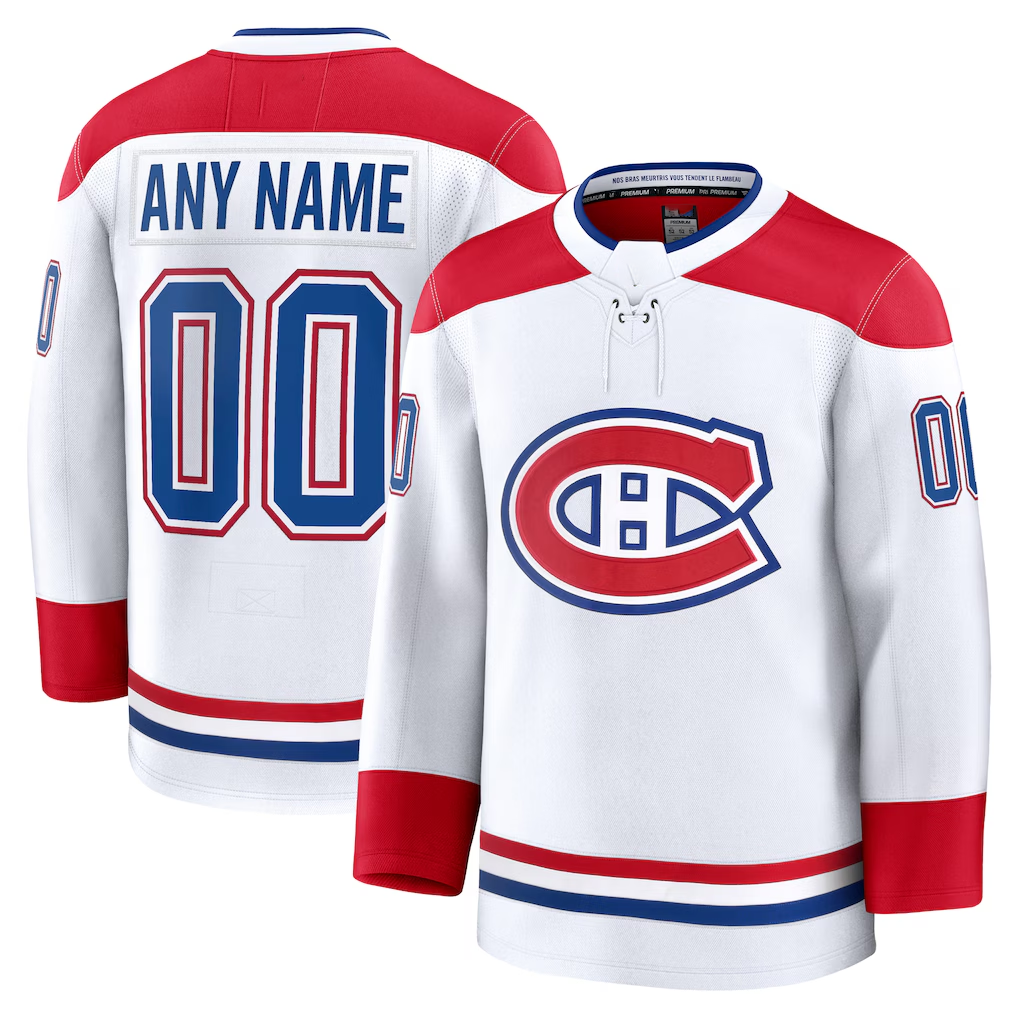 Fenge Custom M.Canadiens White Away Premium Jerseys