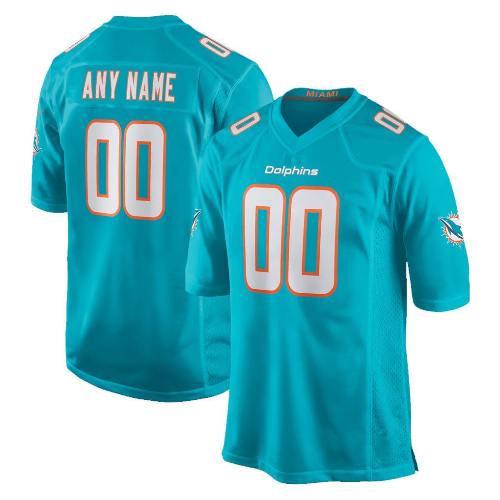 Fenge Custom M.Dolphins Aqua Home Game Any Name & Numbers Stitched Jerseys
