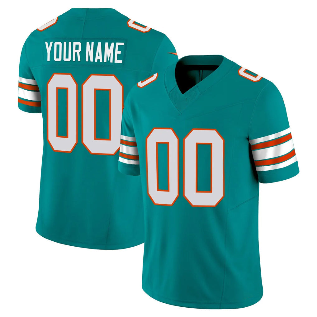 Fenge Custom M.Dolphins Aqua Limited Alternate Vapor F.U.S.E. Home Game Any Name & Numbers Stitched Jerseys