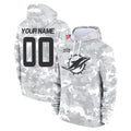 Fenge Custom M.Dolphins Arctic Camo Salute to Service Hoodies Limited Game Any Name & Numbers Stitched Jerseys