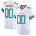 Fenge Custom M.Dolphins White Limited Vapor F.U.S.E. Home Game Any Name & Numbers Stitched Jerseys