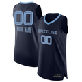 Fenge Custom M.Grizzlies Navy 2020-2021 Authentic Stitched Jerseys- Icon Edition