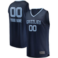 Fenge Custom M.Grizzlies Navy Fast Break Replica Stitched Jerseys- Icon Edition