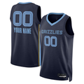 Fenge Custom M.Grizzlies Navy Swingman Stitched Jerseys- Icon Edition