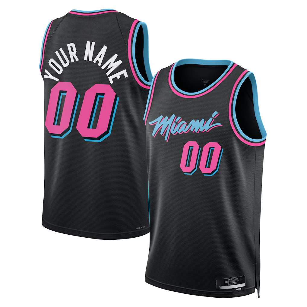 Fenge Custom M.Heat Black 202526 City Edition Swingman Jerseys