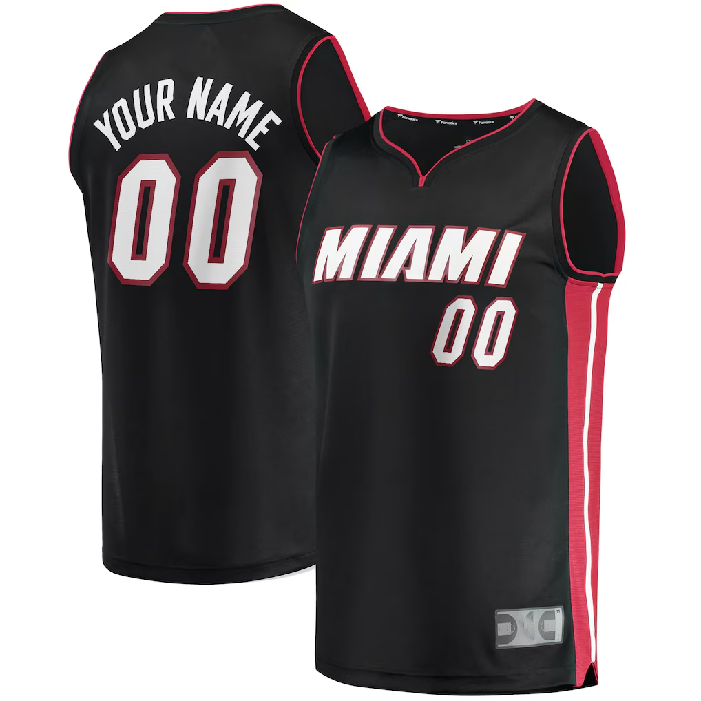 Fenge Custom M.Heat Black Fast Break Replica Jerseys - Icon Edition