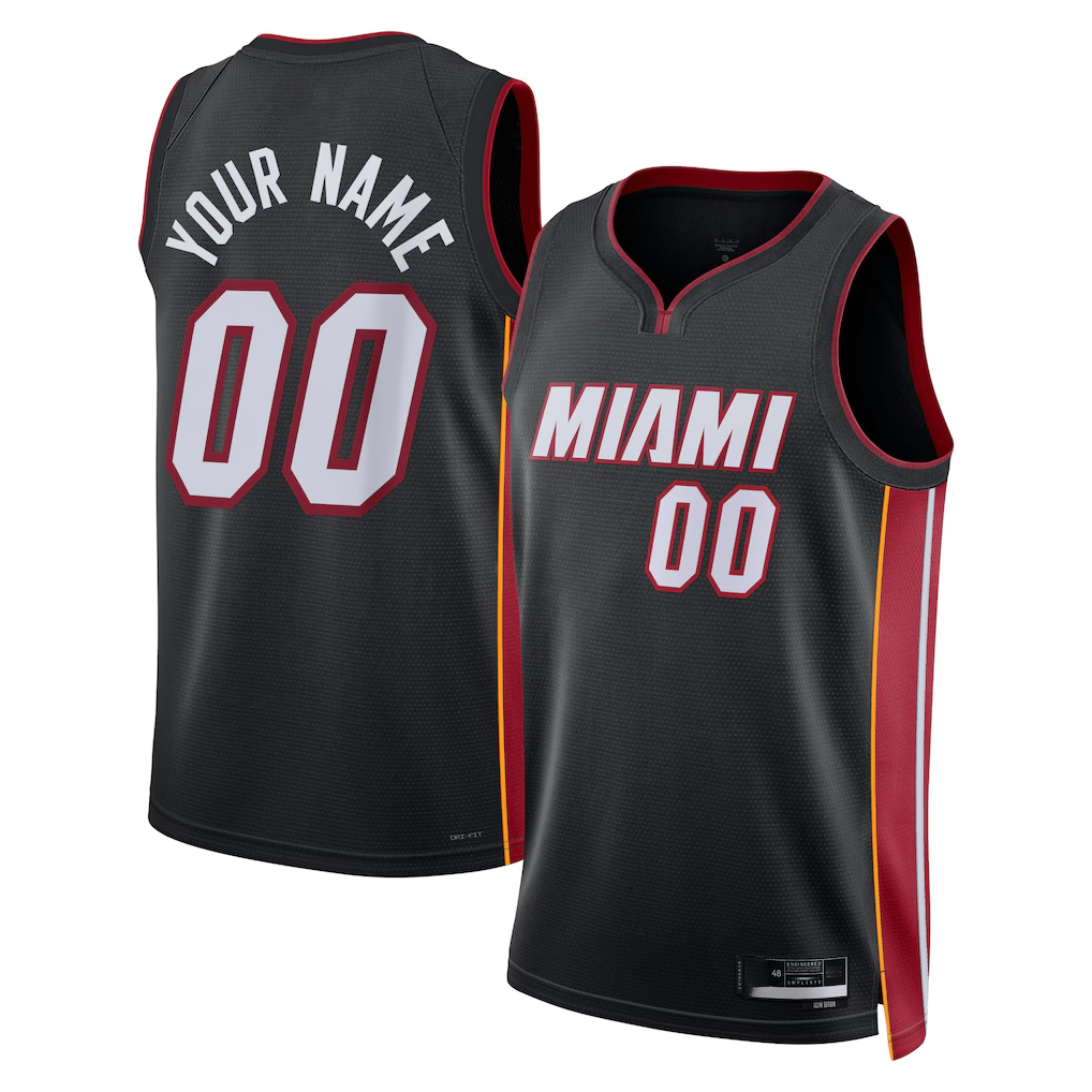Fenge Custom M.Heat Black Swingman Jerseys - Icon Edition