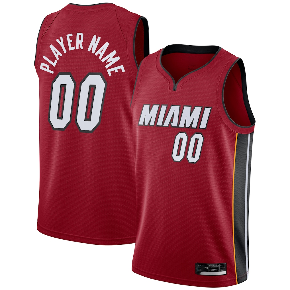 Fenge Custom M.Heat Jordan Brand Red Swingman Jerseys - Statement Edition