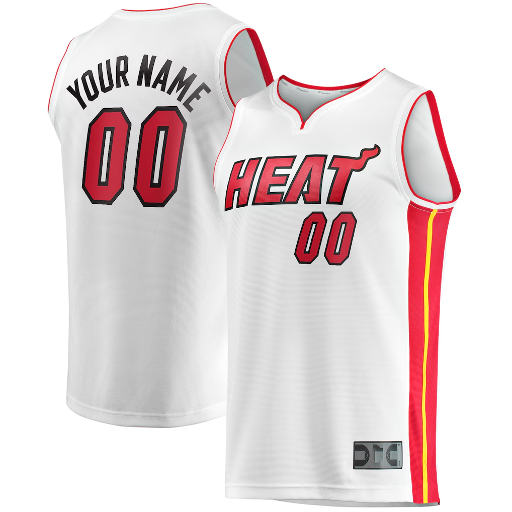 Fenge Custom M.Heat White Fast Break Replica Jerseys - Association Edition