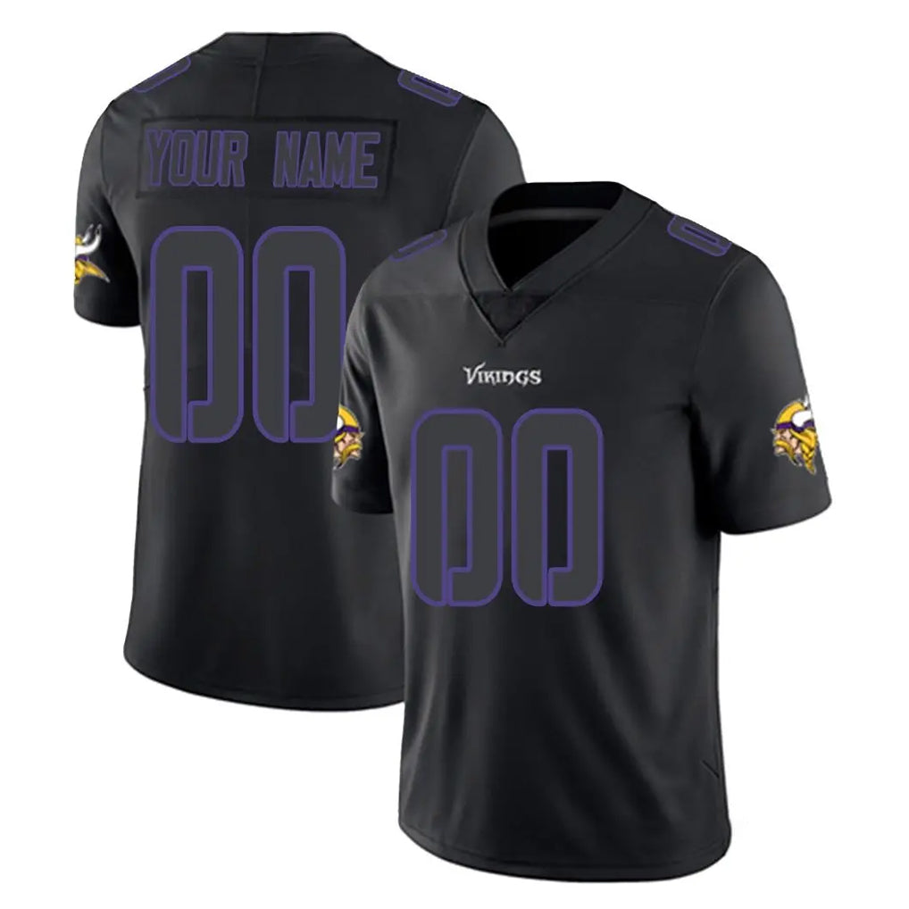 Fenge Custom MN.Vikings Black Impact Limited Home Game Any Name & Numbers Stitched Jerseys
