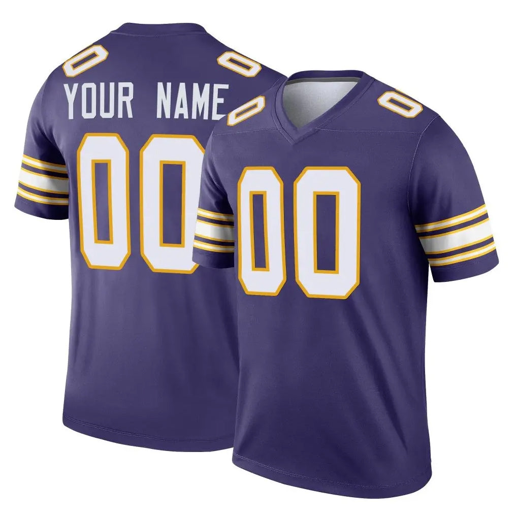 Fenge Custom MN.Vikings Purple Limited Classic Home Game Any Name & Numbers Stitched Jerseys