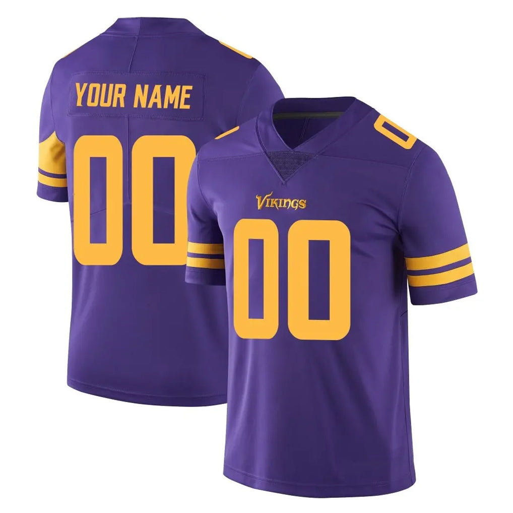 Fenge Custom MN.Vikings Purple Limited Color Rush Home Game Any Name & Numbers Stitched Jerseys