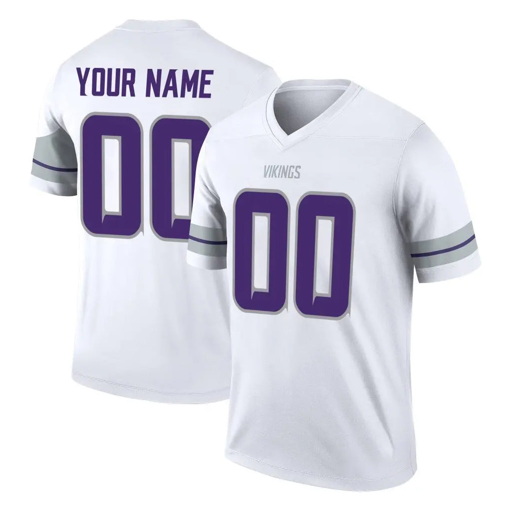 Fenge Custom MN.Vikings White Alternate Legend Home Game Any Name & Numbers Stitched Jerseys