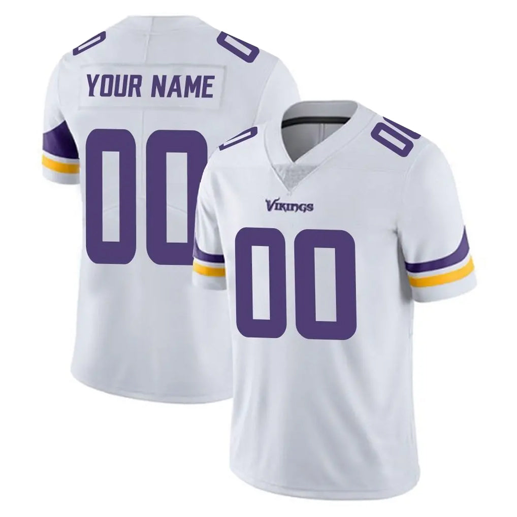 Fenge Custom MN.Vikings White Limited Vapor Untouchable Home Game Any Name & Numbers Stitched Jerseys