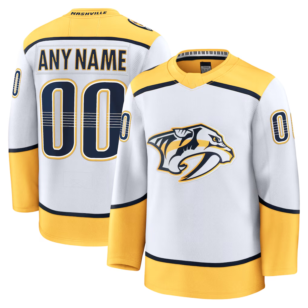 Fenge Custom N.Predators White Away Premium Jerseys