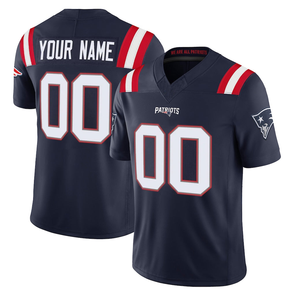 Fenge Custom NE.Patriots Navy Limited Vapor F.U.S.E. Home Game Any Name & Numbers Stitched Jerseys