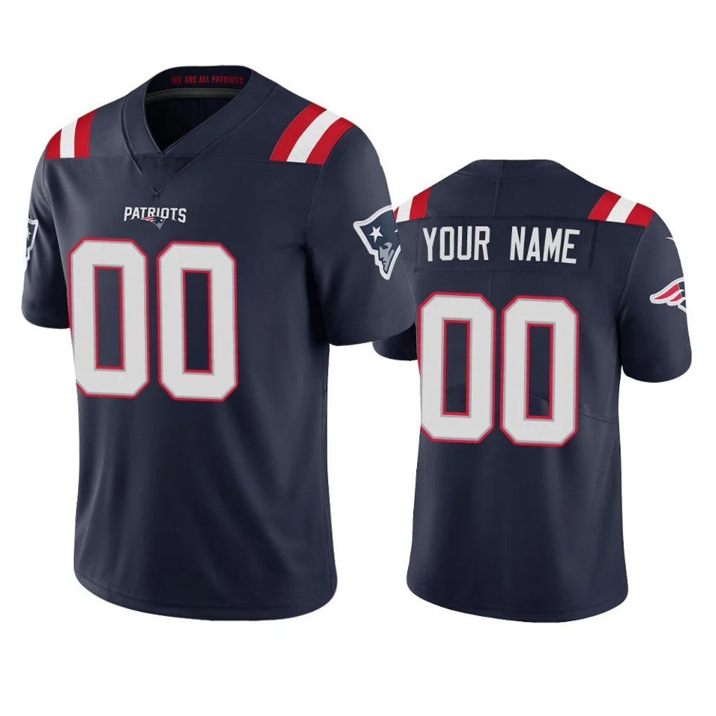Fenge Custom NE.Patriots Navy Vapor Untouchable Home Game Any Name & Numbers Stitched Jerseys