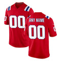 Fenge Custom NE.Patriots Red Home Game Any Name & Numbers Stitched Jerseys