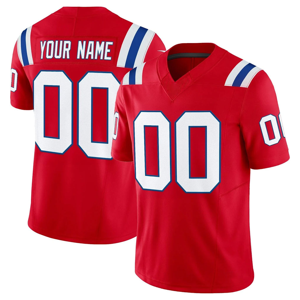 Fenge Custom NE.Patriots Red Limited Vapor F.U.S.E. Home Game Any Name & Numbers Stitched Jerseys