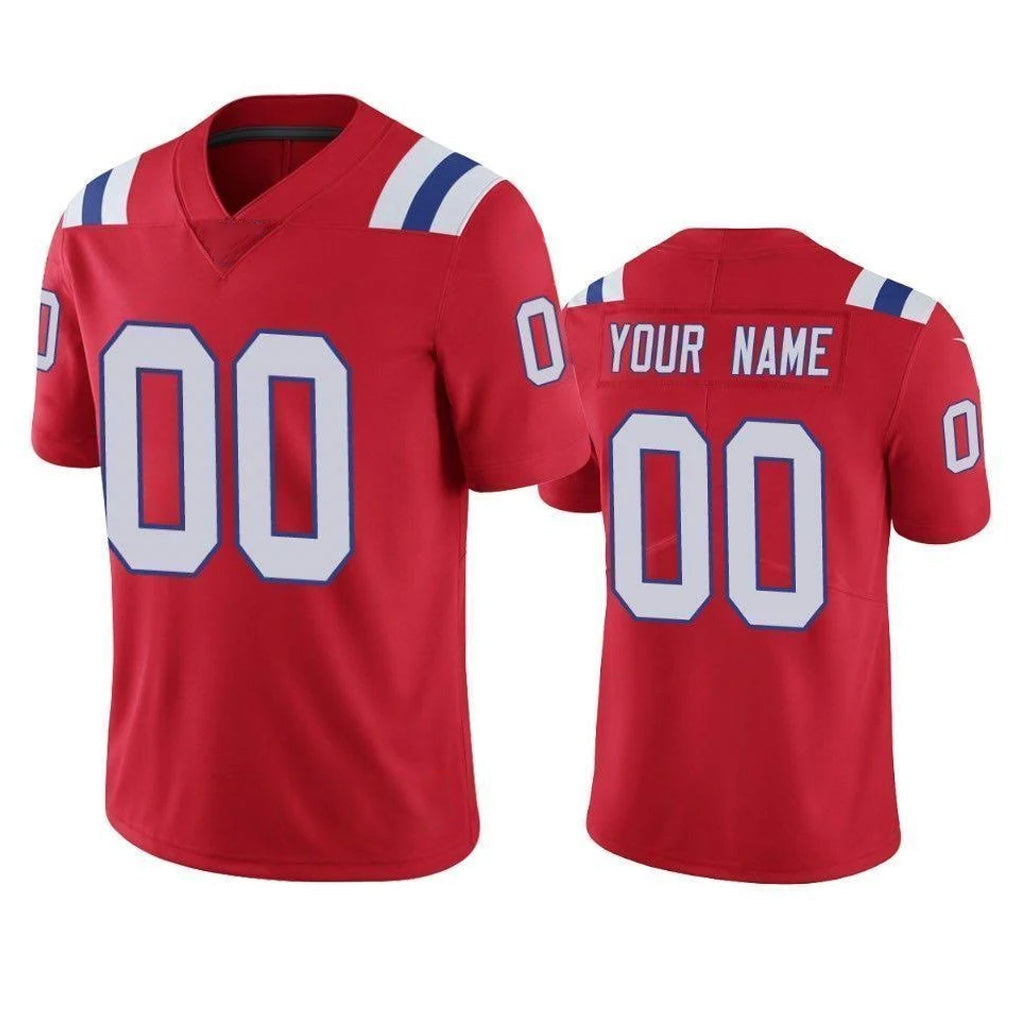 Fenge Custom NE.Patriots Red Vapor Untouchable Home Game Any Name & Numbers Stitched Jerseys