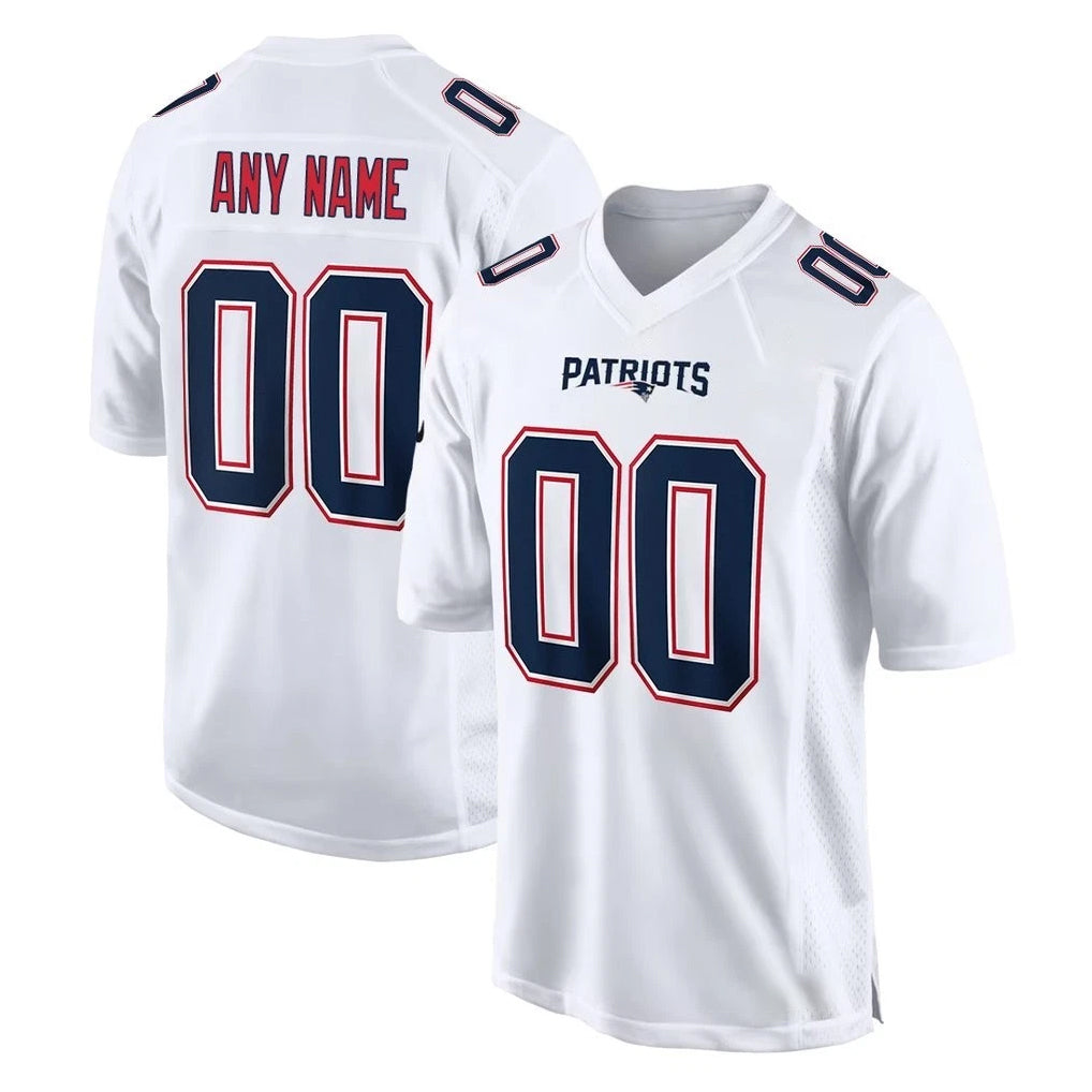 Fenge Custom NE.Patriots White Fashion Limited Home Game Any Name & Numbers Stitched Jerseys
