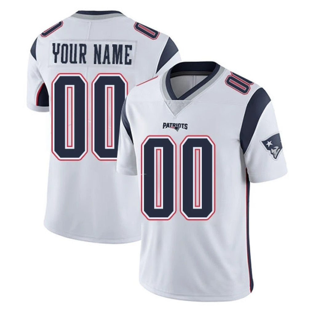 Fenge Custom NE.Patriots White Limited Vapor Home Game Any Name & Numbers Stitched Jerseys