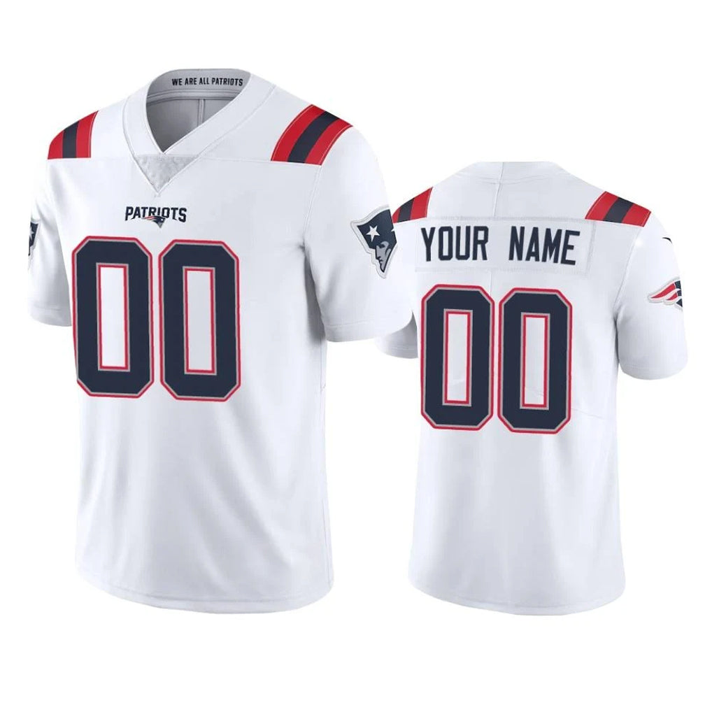 Fenge Custom NE.Patriots White Vapor Untouchable Home Game Any Name & Numbers Stitched Jerseys