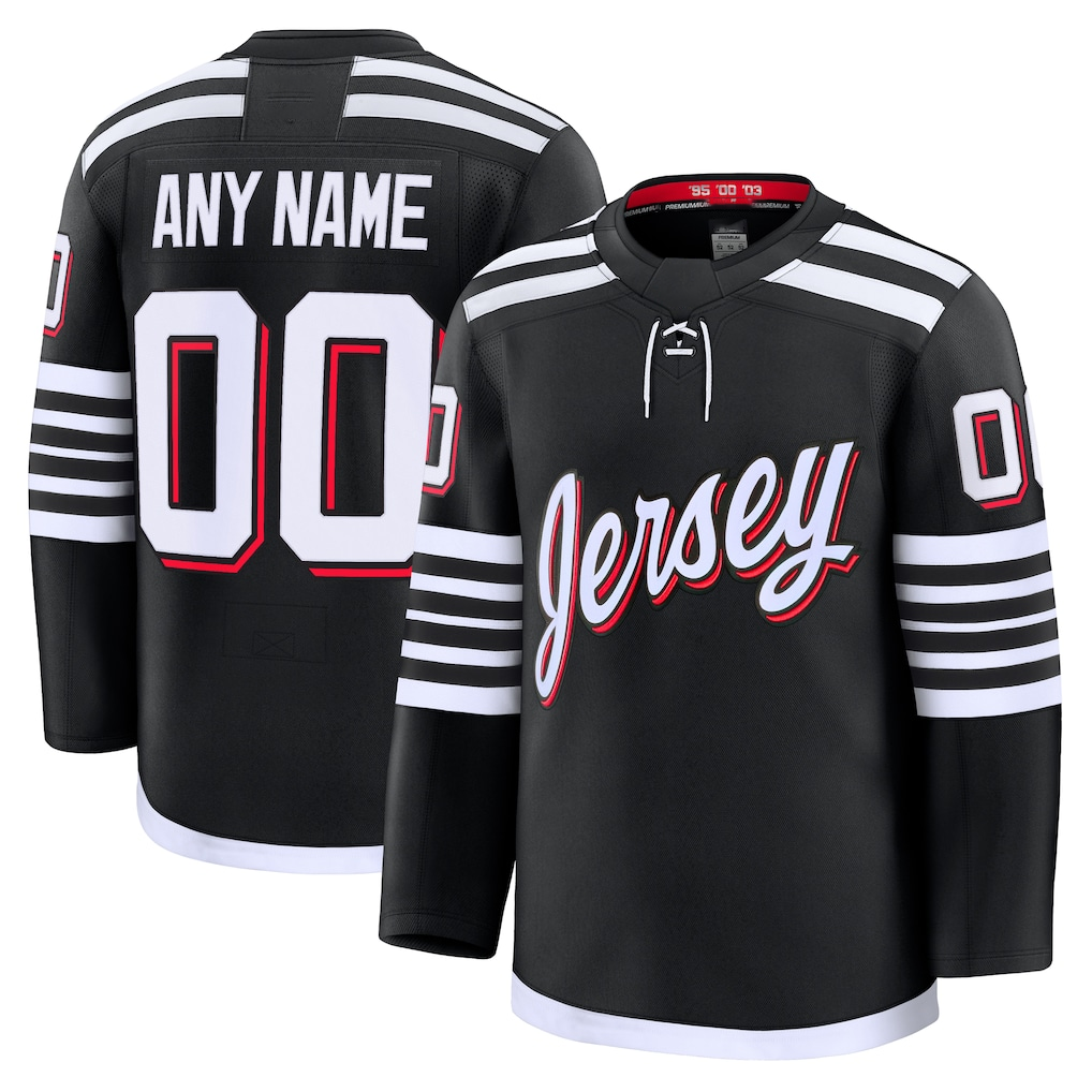 Fenge Custom N.Jersey Devils Black Alternate Premium Jerseys
