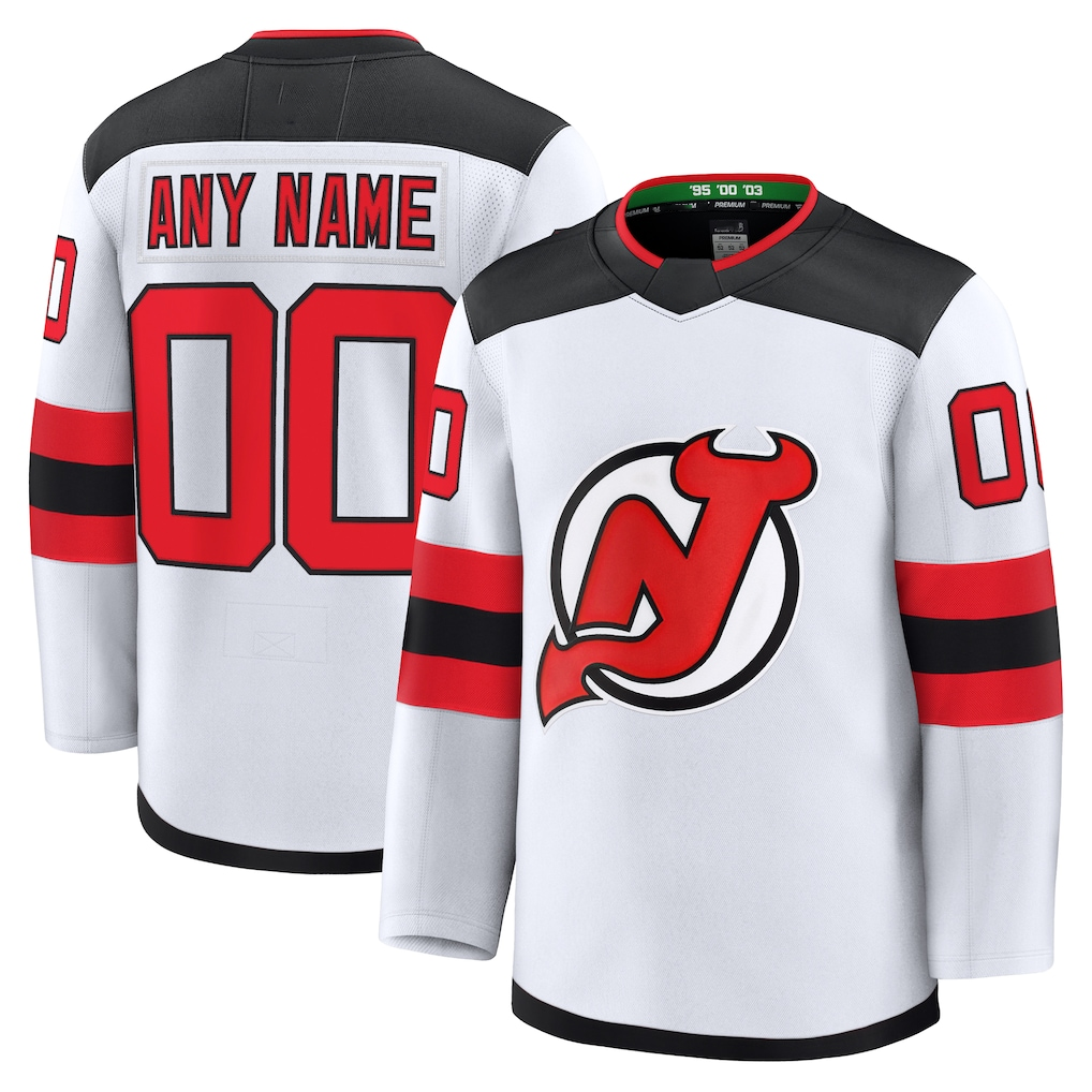 Fenge Custom N.Jersey Devils White Away Premium Jerseys