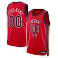 Fenge Custom NO.Pelicans Jordan Brand Red Swingman Stitched Jerseys- Statement Edition