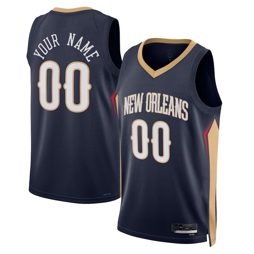 Fenge Custom NO.Pelicans Navy 2022-2023 Swingman Stitched Jerseys- Icon Edition