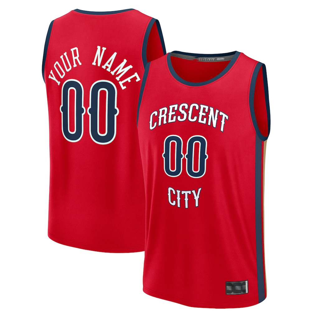 Fenge Custom NO.Pelicans Red Fast Break Stitched Jerseys- Statement Edition